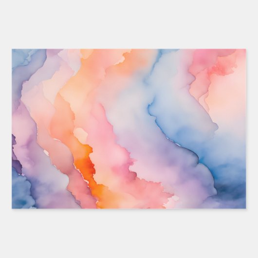 Farbige Rauch Art Wrapping Paper Sheets Geschenkpapier Set (Vorderseite 3)