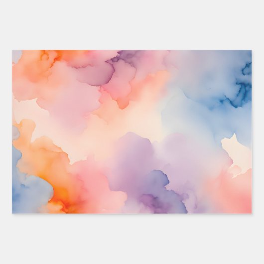 Farbige Rauch Art Wrapping Paper Sheets Geschenkpapier Set (Vorderseite 2)