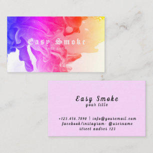 Farbige Rauch Vape Shop Visitenkarte