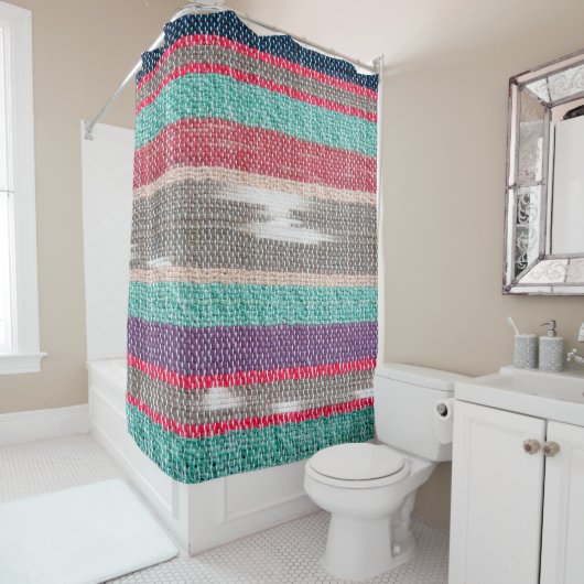 Farbige, raue Textur, Muster, Hintergrund Duschvorhang (Beispiel)