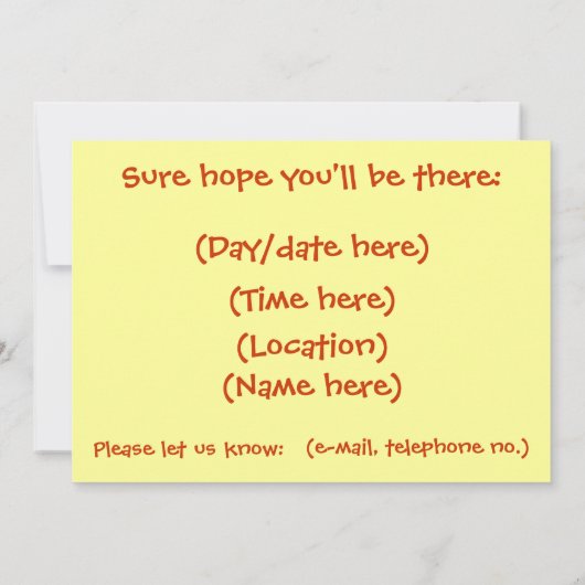 Farbige Raupe Einladung (Rückseite)