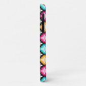 Farbige Raute Blumenmuster Monogramm Name Case-Mate iPhone Hülle (Hinten/Links)