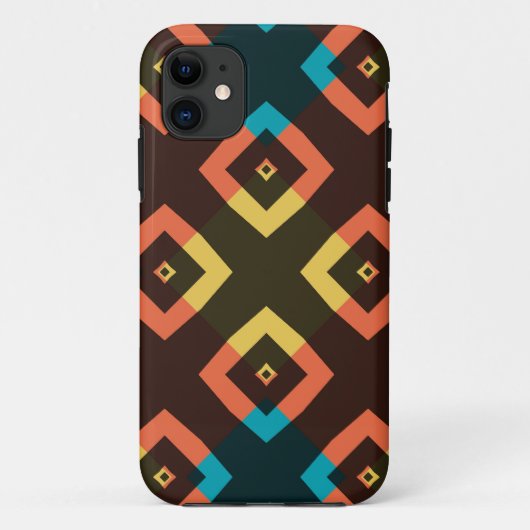 Farbige Raute-Quadrate Case-Mate iPhone Hülle (Rückseite)