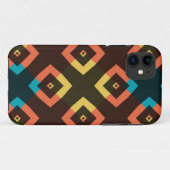 Farbige Raute-Quadrate Case-Mate iPhone Hülle (Rückseite (Horizontal))