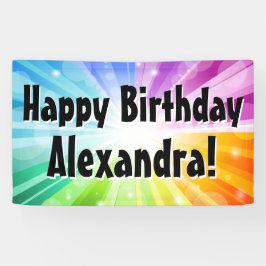 Farbige Rays Custom Birthday Party Banner