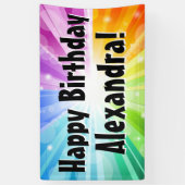 Farbige Rays Custom Birthday Party Banner (Vertikal)