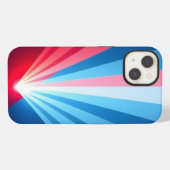 Farbige Rays Design Mobile iPhone Hülle (Rückseite (Horizontal))