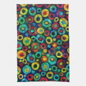 Farbige Re-geometri-Circles Random-Muster Handtuch (Vertikal)