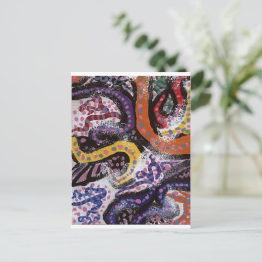 Farbige Reben 1 Postkarte (Stehend Vorderseite)