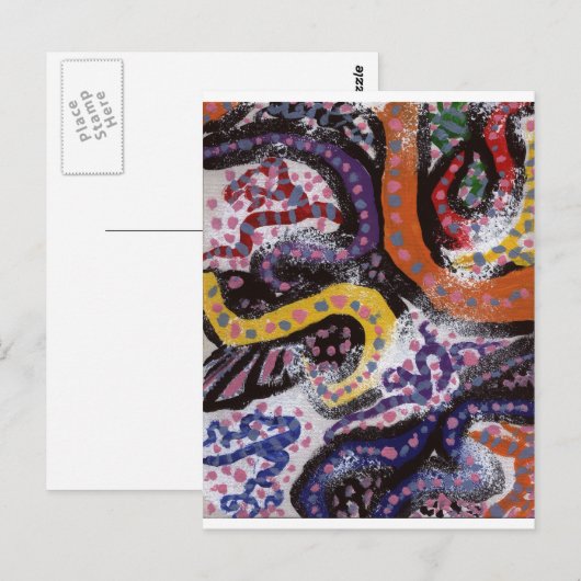 Farbige Reben 1 Postkarte (Vorne/Hinten)