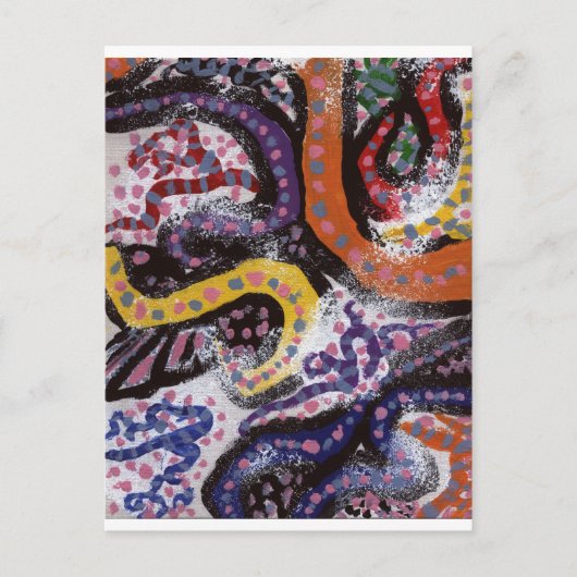 Farbige Reben 1 Postkarte (Vorderseite)