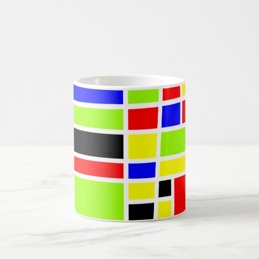 Farbige Rechtecke 01 Kaffeetasse (Mittel)