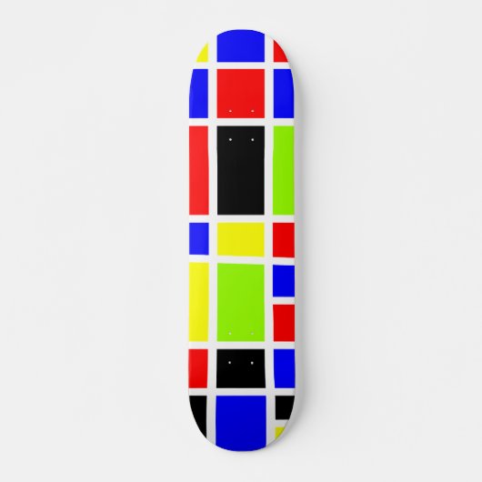 Farbige Rechtecke 02 Skateboard (Vorne)