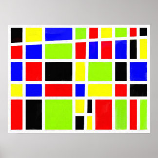 Farbige Rechtecke (digitale Ölmalerei) Poster