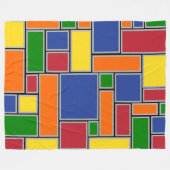 Farbige Rechtecke Fleecedecke (Vorderseite (Horizontal))