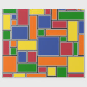 Farbige Rechtecke Geschenkpapier (Flach)