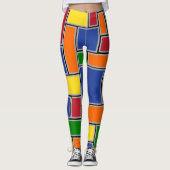 Farbige Rechtecke Leggings (Vorderseite)