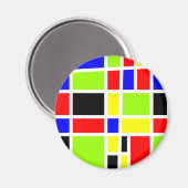 Farbige Rechtecke Magnet (Vorderseite/Rückseite)