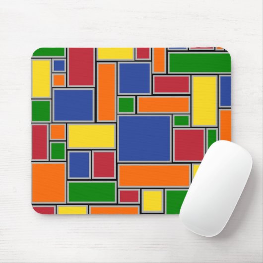 Farbige Rechtecke Mousepad (Mit Mouse)