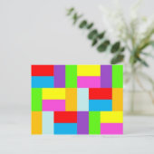 Farbige Rechtecke Postkarte (Stehend Vorderseite)