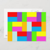 Farbige Rechtecke Postkarte (Vorne/Hinten)