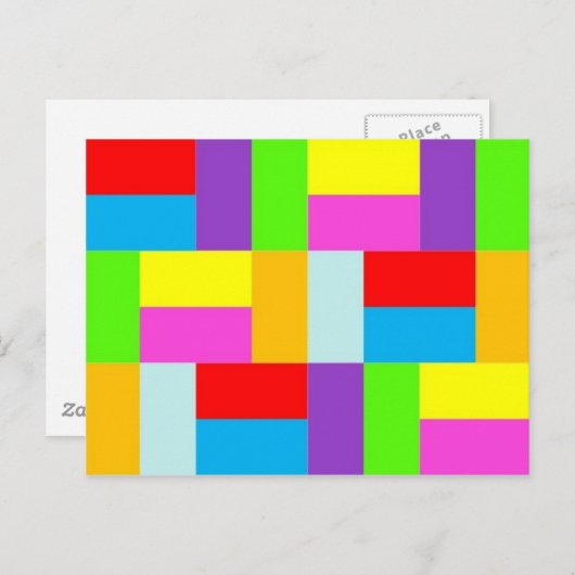 Farbige Rechtecke Postkarte (Vorne/Hinten)