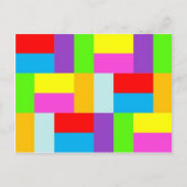 Farbige Rechtecke Postkarte (Vorderseite)