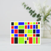 Farbige Rechtecke Postkarte (Stehend Vorderseite)