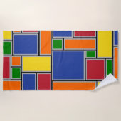 Farbige Rechtecke Strandtuch (Vorderseite)