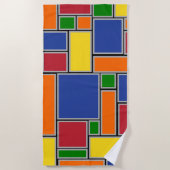 Farbige Rechtecke Strandtuch (Vorderseite)