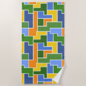 farbige Rechtecke Strandtuch (Vorderseite)