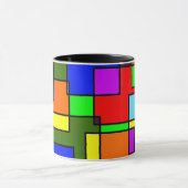 Farbige Rechtecke Tasse (Zentrum)