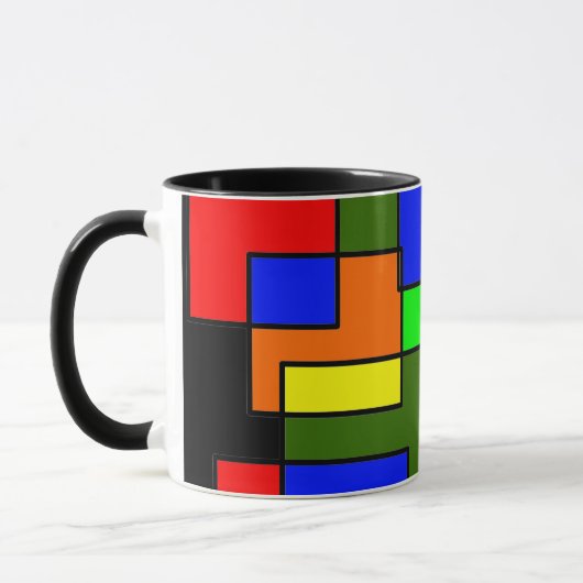 Farbige Rechtecke Tasse (Links)