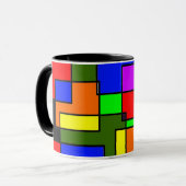 Farbige Rechtecke Tasse (Vorderseite Links)