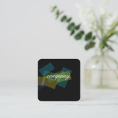 Farbige Rechtecke (Transparenz) Quadratische Visitenkarte (Stehend Vorderseite)