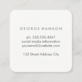 Farbige Rechtecke (Transparenz) Quadratische Visitenkarte (Rückseite)