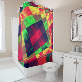 Farbige Rechtecke und Quadrate Duschvorhang