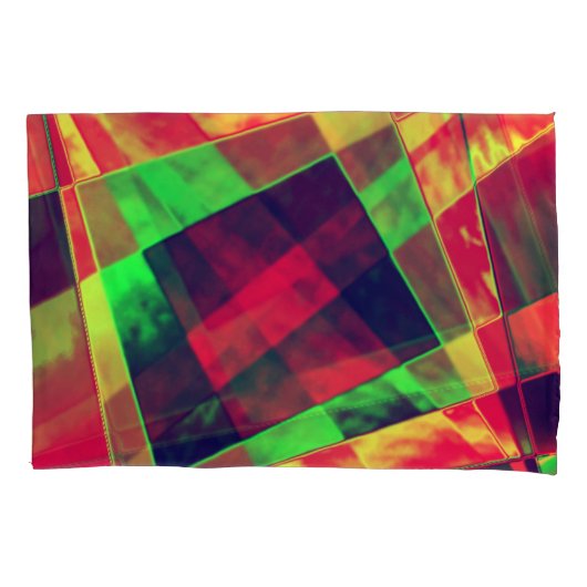 Farbige Rechtecke und Quadrate Kissenbezug (Vorderseite-Links)