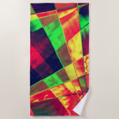 Farbige Rechtecke und Quadrate Strandtuch (Vorderseite)