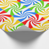 Farbige Rechtecke und weiße Wirbel Geschenkpapier (Ecke)