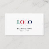 Farbige Rectangle Business-Logo QR-Firma Visitenkarte (Vorderseite)