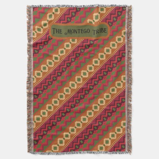 Farbige Red Aztec Design Decke (Vorderseite Vertikal)