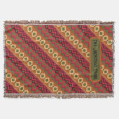 Farbige Red Aztec Design Decke (Vorderseite)