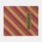 Farbige Red Aztec Design Fleecedecke (Vorderseite (Horizontal))