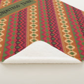 Farbige Red Aztec Design Sherpadecke (3/4)