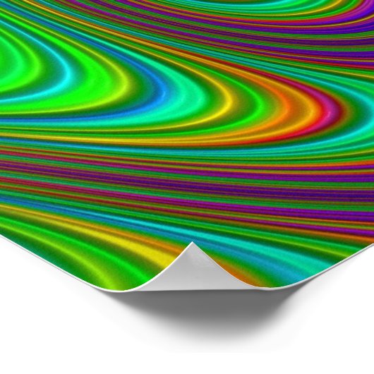 Farbige Regenbogen-3D-strukturierte abstrakte Kuns Poster (Ecke)