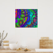 Farbige Regenbogen-3D-strukturierte abstrakte Kuns Poster (Küche)