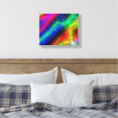 farbige Regenbogen-abstrakte Textur Leinwanddruck (Insitu (Schlafzimmer))