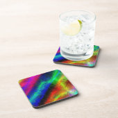 farbige Regenbogen-abstrakte Textur Untersetzer (Rechte Seite)
