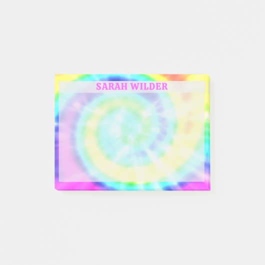 Farbige Regenbogen-Gefärbte Krawatte Custom Post e Post-it Klebezettel (Vorderseite)